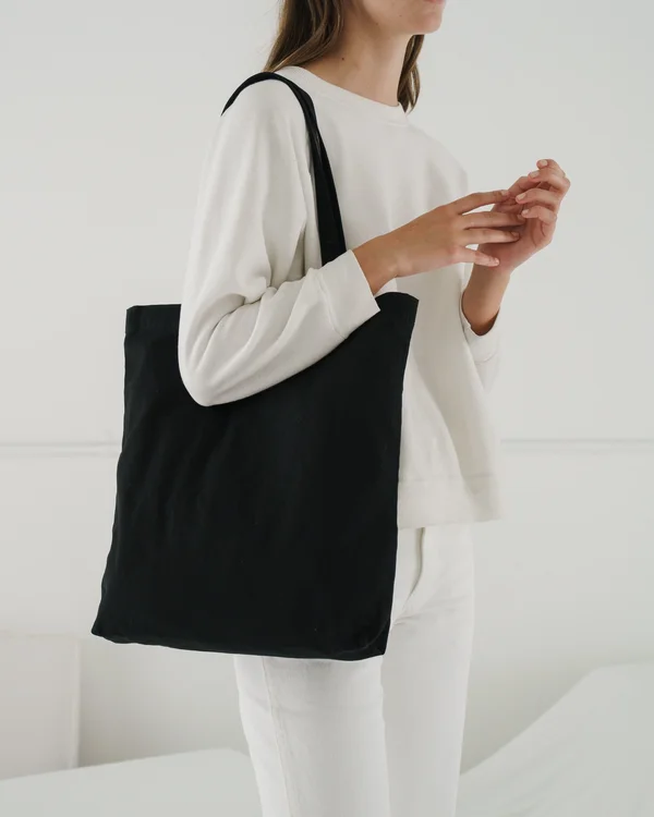 Merch Tote - Black, 15" x 11.75" x 3" - Size: S
