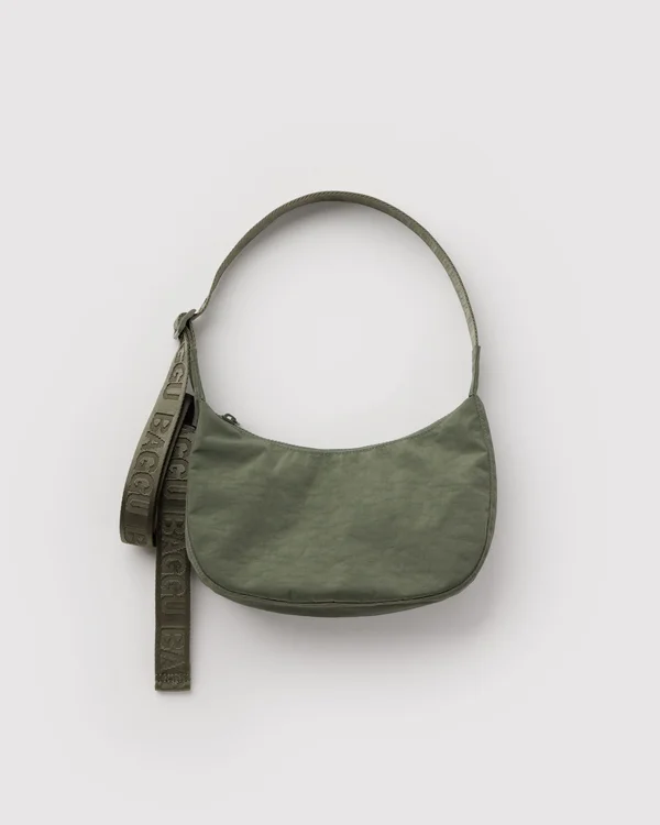 Small Nylon Crescent Bag - Caper - Material: heavyweight-nylon