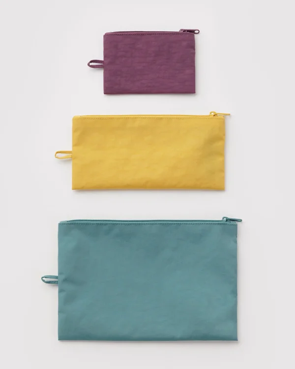 Flat Pouch Set - Jewel Mix - Material: heavyweight-nylon
