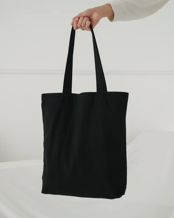 Merch Tote - Black, 15" x 11.75" x 3" - Size: S