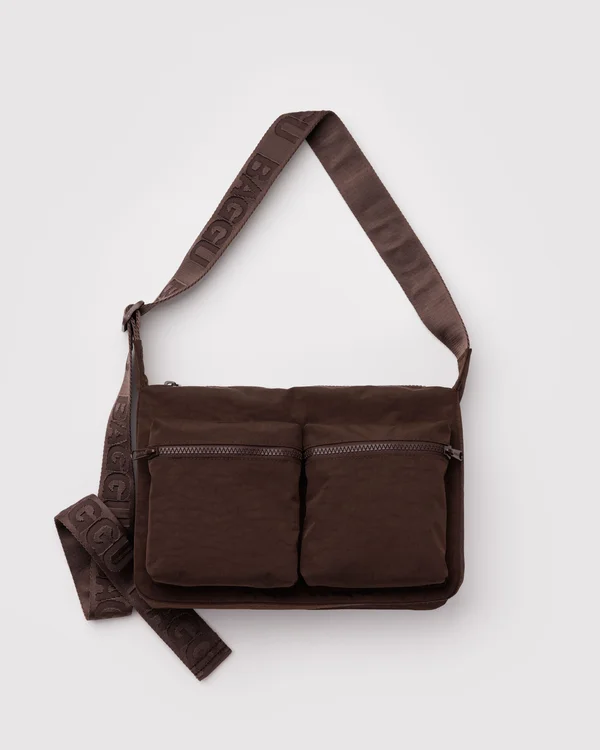 Medium Cargo Crossbody - Coffee - Material: heavyweight-nylon