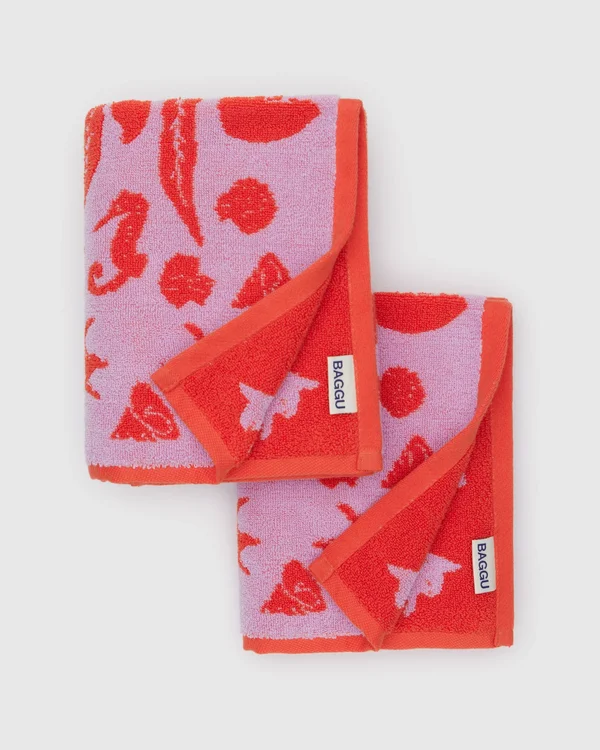 Hand Towel Set of 2 - Sea Shells - Size: OS