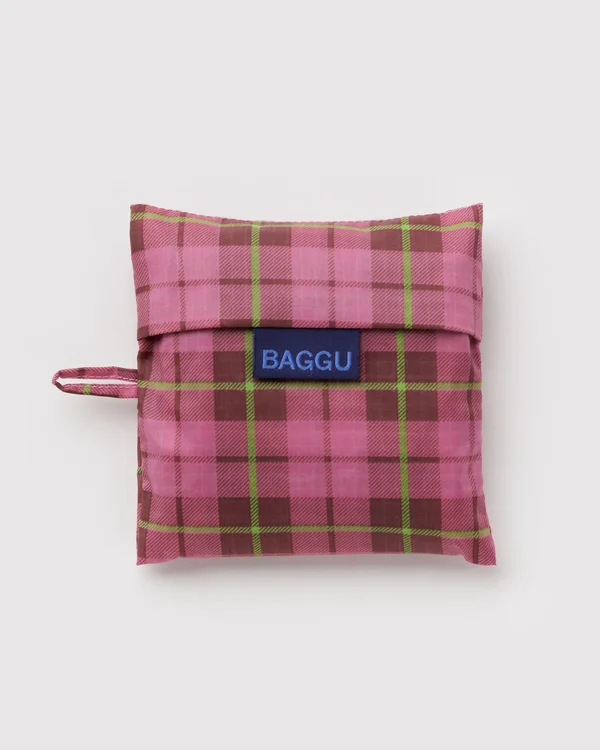 Standard Baggu - Azalea Pink Tartan - Size: OS