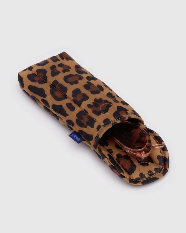 Puffy Glasses Sleeve - Leopard - Size: OS