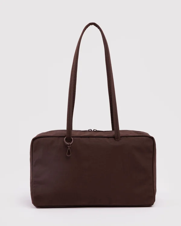 Medium Nylon Bowler Bag - Coffee - Size: OS