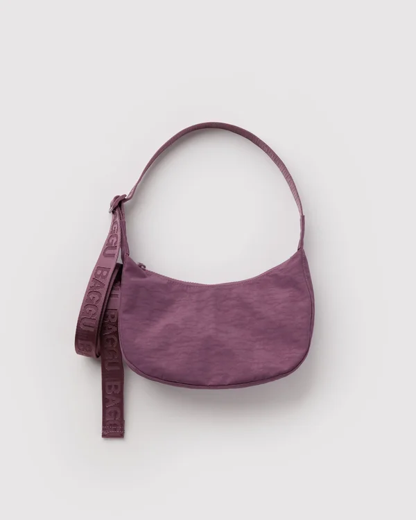 Small Nylon Crescent Bag - Wild Plum - Material: heavyweight-nylon