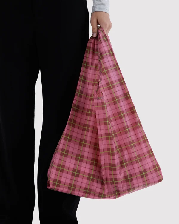 Standard Baggu - Azalea Pink Tartan - Size: OS