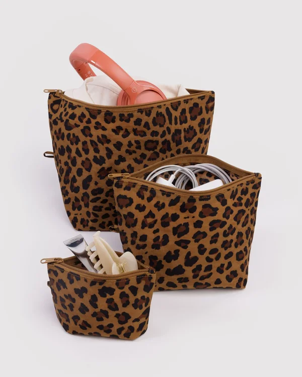 Go Pouch Set - Leopard - Material: heavyweight-nylon